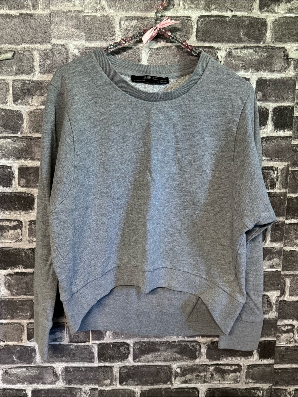 All Saints Cari sweater crewneck sweater gray